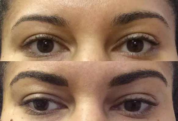 Second Ombre Brows Before And After Picture