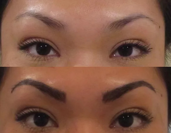 Third Ombre Brows Before And After Picture