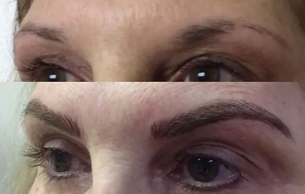 Second 3D Nano Brows Before And After Picture